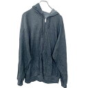 【中古】【古着】 ATHLETIC ジップアップパーカー XLサイズ ビッグサイズ ダークグレー 古着卸 アメリカ仕入 t2210-3197