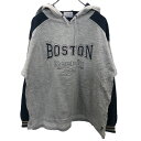 【中古】【古着】 Reebok プリントスウェット Mサイズ リーボック グレー パーカー 古着卸 アメリカ仕入 t2211-3138