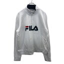 【中古】【古着】 FILA ロゴスウェット XLサイズ フィラ ハーフジップスウェット ホワイト 古着卸 アメリカ仕入 t2211-3167