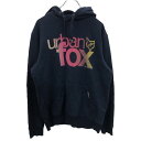 【中古】【古着】 urbanfox プルオーバーパーカー Lサイズ アーバンフォックス ネイビー プリントスウェット 古着卸 アメリカ仕入 t2211-3413