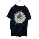 【中古】【古着】 VANWEAR.COM 半袖 プリント Tシャツ M ブラック ドクロ 骸骨 スカル 古着卸 アメリカ仕入れ a408-5024