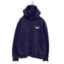 【中古】【古着】 PUMA スウェット パーカー S ネイビー ホワイト プーマ フーディー スポーツ ストリート 古着卸 アメリカ仕入 a502-5047