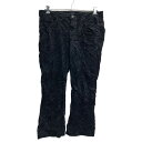【中古】【古着】 TOMMY HILFIGER コーデュロイパンツ W37 トミーヒルフィガー レディース ブラック 古着卸 アメリカ仕入 2302-55