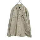 【中古】【古着】 Wrangler 長袖 シャツ XL ライトベージュ ラングラー 2ポケット スナップボタン ウエスタン 無地 シンプル 古着卸 アメリカ仕入...