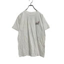 【中古】【古着】 VOLCOM 半袖 プリント Tシャツ M ホワイト ボルコム 古着卸 アメリカ仕入れ a407-6011