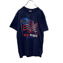 【中古】【古着】 FRUIT of the LOOM 半袖 プリント Tシャツ M ネイビー アメリカ 星条旗 古着卸 アメリカ仕入れ a408-5149