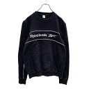 【中古】【古着】 Reebok ロゴ スウェット トレーナー XS ブラック ホワイト リーボック パイピングライン スポーツ 古着卸 アメリカ仕入れ a410...