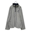 【中古】【古着】 Bakers' Local 19 ハーフジップ ナイロン プルオーバー L グレー 刺繍 ロゴ 古着卸 アメリカ仕入れ a409-5477