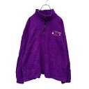 【中古】【古着】 APPAREL ハーフジップ フリース プルオーバー L パープル 刺繍 古着卸 アメリカ仕入れ a410-5553