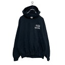【中古】【古着】 GILDAN スウェット パーカー L ブラック スノーボード スノボー プリント フーディー 古着卸 アメリカ仕入 a502-5400