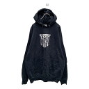 【中古】【古着】 port&company スウェット パーカー XL ブラック ホワイト ビッグサイズ プリント フーディー 古着卸 アメリカ仕入 a502-5579(4)
