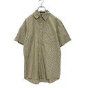【中古】【古着】 TOMMY HILFIGER 半袖 ストライプ シャツ S グリーン レッド ブルー トミーヒルフィガー 古着卸 アメリカ仕入 a503-55...