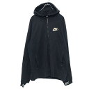 【中古】【古着】 NIKE ジップアップ フーディー M ブラック NIKE ジップパーカー ロゴ スポーツ 古着卸 アメリカ仕入 a503-5611