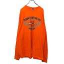 【中古】【古着】 GILDAN ロング Tシャツ 2XL オレンジ ギルダン ビッグサイズ ロンT 長袖 古着卸 アメリカ仕入 a503-5833
