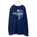【中古】【古着】 GILDAN 長袖 プリント Tシャツ M ネイビー ギルダン ロンT 古着卸 アメリカ仕入 a503-5838