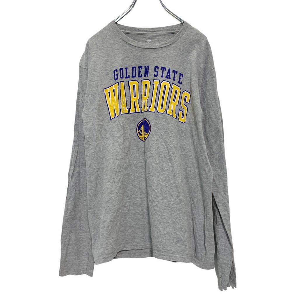  Fanatics 長袖 プリント Tシャツ M グレー GOLDEN STATE WARRIORS ロンT 古着卸 アメリカ仕入 a503-5858