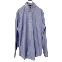 【中古】【古着】 CHAPS チェックシャツ Lサイズ チャップス 長袖シャツ ボタンダウンシャツ ブルー イエロー 古着卸 アメリカ仕入 a503-5908