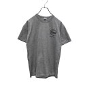 【中古】【古着】 RUSSELL 半袖 プリント Tシャツ ユースサイズ XL 160～ グレー ブラック 古着卸 アメリカ仕入 a503-5988