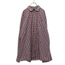 【中古】【古着】 TOMMY HILFIGER 長袖 チェックシャツ 4XL レッド ブルー トミーヒルフィガー ビッグサイズ ギンガム 古着卸 アメリカ仕入 a503-6109