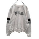 【中古】【古着】 FILA スウェットトレーナー L ホワイト フィラ ロゴ スポーツ ストリート 古着卸 アメリカ仕入れ a408-5669