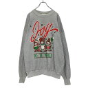 【中古】【古着】 BRIAR CREEK プリント スウェット トレーナー XL グレー JOY TO THE WORLD 古着卸 アメリカ仕入 a503-61...