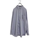 【中古】【古着】 CHAPS 長袖 シャツ サイズ表記 17 1/2 34/35 XL〜 ブルー 無地 ロゴ ビッグサイズ 古着卸 アメリカ仕入れ a409-5...