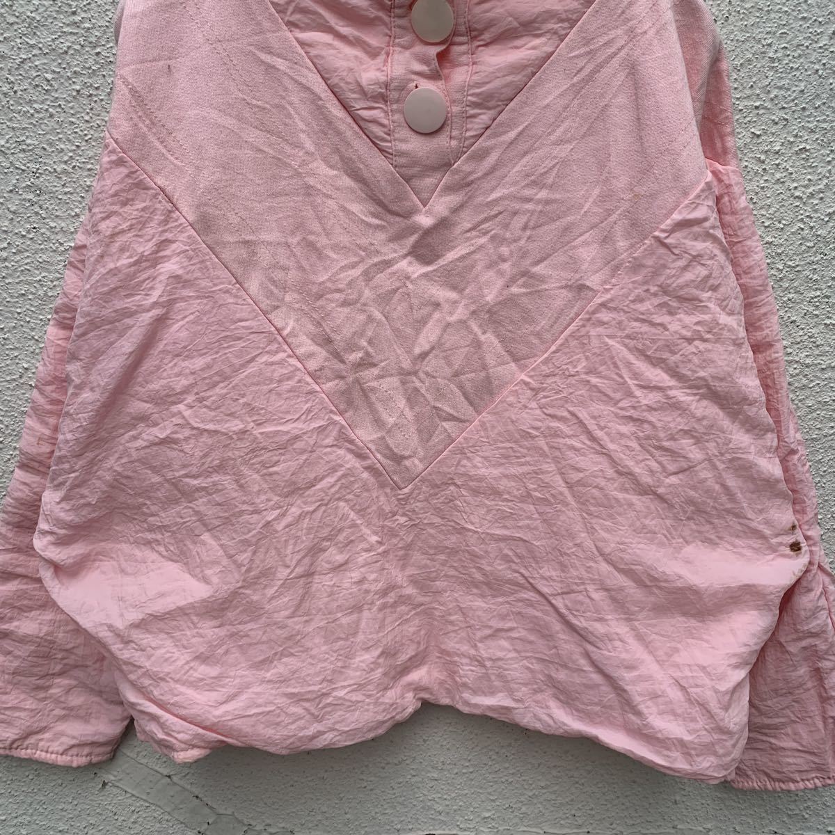 【中古】【古着】 ハーフボタン ハイネック プルオーバー レディース M～ ピンク レトロ ナイロン スウェット ドルマンシルエット 古着卸 アメリカ仕入れ a501-5046