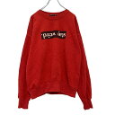 【中古】【古着】 stradivarius プリント スウェット トレーナー Mサイズ位 レッド 赤 stay weird. 古着卸 アメリカ仕入 a503-6...