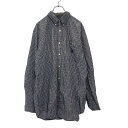 【中古】【古着】 CHAPS 長袖 チェック シャツ M ブラック チャップス ボタンダウン 刺繍ロゴ 古着卸 アメリカ仕入 a503-6499