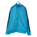 【中古】【古着】 PUMA ロゴ フルジップ ジャージ ユースサイズ XL 160～ ブルー系 プーマ スポーツ ジャケット 古着卸 アメリカ仕入 a503-6647