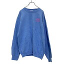 【中古】【古着】 Hanes プリント スウェット トレーナー S ブルー ヘインズ ピンクリボン バックプリント 古着卸 アメリカ仕入 a503-6859