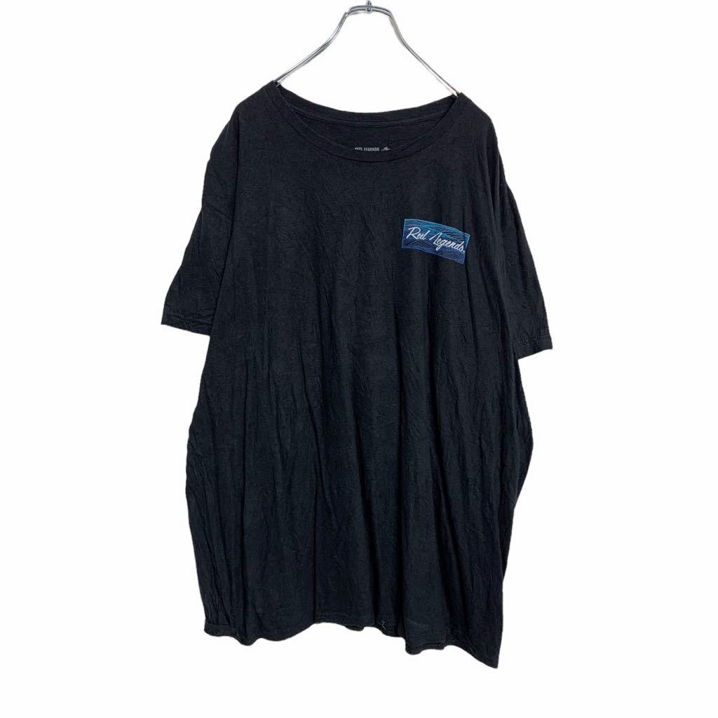 【中古】【古着】 REEL LEGENDS 半袖 プリント Tシャツ 2XL ブラック 魚 ビッグサイズ 古着卸 アメリカ仕入れ a407-6149