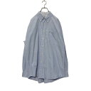 【中古】【古着】 TOMMY HILFIGER 長袖ボタンダウンシャツ Lサイズ トミーヒルフィガー 青 ブルー 古着卸 アメリカ仕入れ a409-5244