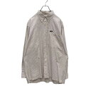 【中古】【古着】 CHAPS 長袖 チェック シャツ L ホワイト ブラウン チャップス 1ポケット 古着卸 アメリカ仕入れ a410-5030