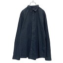 【中古】【古着】 H&M 長袖 柄 シャツ XL ネイビー エイチアンドエム 古着卸 アメリカ仕入 a503-6982