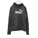 【中古】【古着】 PUMA プリント スウェットパーカー Lサイズ レディース プーマ スポーツ 灰色 グレー 古着卸 アメリカ仕入れ a403-6018