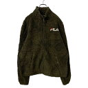 【中古】【古着】 FILA ジップアップ ボア ジャケット S グリーン フィラ アウター スポーツ ストリート ロゴ 古着卸 アメリカ仕入れ a411-5546