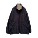 【中古】【古着】 Kappa ジップアップ ナイロン ジャケット S/M ブラック 裏フリース カッパ ロゴ スポーツ ストリート 古着卸 アメリカ仕入れ a4...