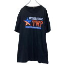 【中古】【古着】 半袖 プリント Tシャツ XL ブラック 黒 アメリカ TWP 古着卸 アメリカ仕入 a503-7277