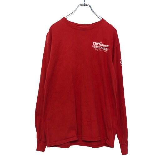 【中古】【古着】 GILDAN 長袖 プリント Tシャツ M レッド ギルダン バックプリント ロンT ロングTシャツ クリスマス 古着卸 アメリカ仕入 a503-7341 【中古】【古着】 GILDAN 長袖 プリント Tシャツ M レッド ギルダン バックプリント ロンT ロングTシャツ クリスマス 古着卸 アメリカ仕入 a503-7341