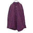【中古】【古着】 DANIEL CREMIEUX 長袖 チェック シャツ XL レッド ブルー ダニエル・クレミュ ポケット ボタンダウン 古着卸 アメリカ仕入...