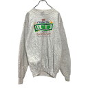 【中古】【古着】 プリント スウェット トレーナー S グレー 裏起毛 古着卸 アメリカ仕入 a503-7383