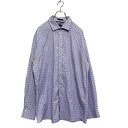 【中古】【古着】 TOMMY HILFIGER チェックシャツ 17 XLサイズ ビッグサイズ トミーヒルフィガー パステルカラー 古着卸 アメリカ仕入 a50...