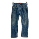 【中古】【古着】 Levi's 514 デニムパンツ W27 リーバイススリムストレート レディース ブルー 古着卸 アメリカ仕入 2304-833