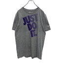 NIKE 半袖 プリント Tシャツ M グレー 