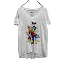 Disney 半袖 Tシャツ ウィメンズ L ホワイト キャラクター ディズニー オールドミッキー プリント 古着卸 アメリカ仕入 a504-5283