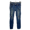 【中古】【古着】 Levi's デニムパンツ W27 リーバイス ブルー ストレッチ ストレートデニム 古着卸 アメリカ仕入 2304-1174