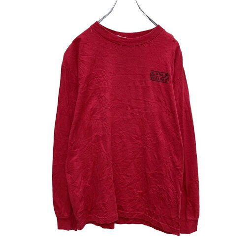 長袖 プリント Tシャツ M レッド ブラック ホワイト LIVE HUNT ロンT 古着卸 アメリカ仕入 a504-5555 長袖 プリント Tシャツ M レッド ブラック ホワイト LIVE HUNT ロンT 古着卸 アメリカ仕入 a504-5555