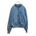 MEMBERS ONLY シングルライダースジャケット 40 L ポリ&コットン 青 ブルー 古着卸 アメリカ仕入 a504-5679