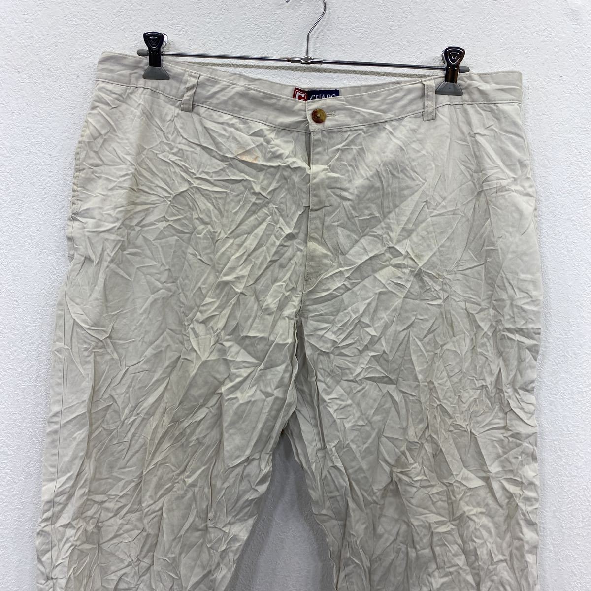 【中古】【古着】 CHAPS チノパンツ W42 チャップス ホワイト ロゴ 古着卸 アメリカ仕入 2304-1353